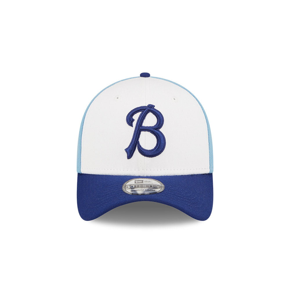 Buffalo Bisons MiLB New Era Men White/Navy 39Thirty Alternate Authentic Collection Stretch Fit Hat product image 3, provided