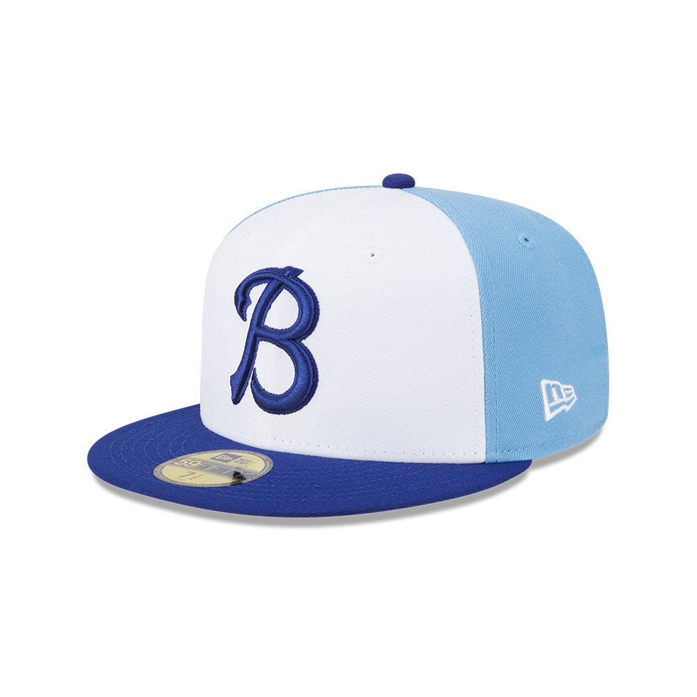 Buffalo Bisons MiLB New Era Men White/Navy 59Fifty Authentic Collection Fitted Hat product image 1, provided for visual