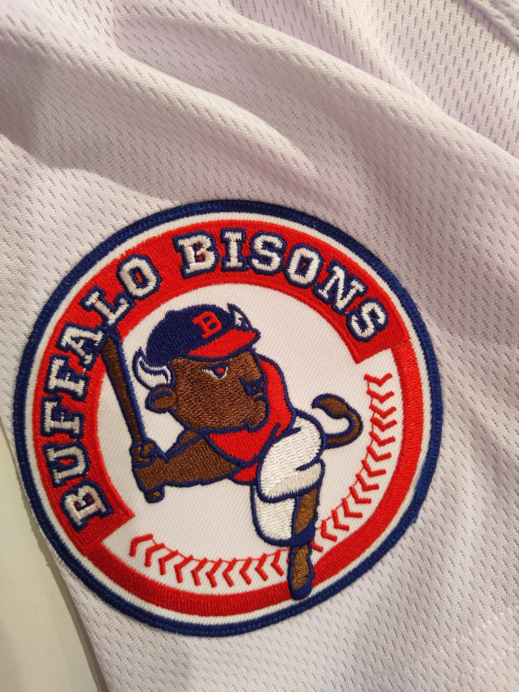 Buffalo Bisons MiLB OT Sports Men White Authentic Jersey product image 4, provided for visual reference and product detail