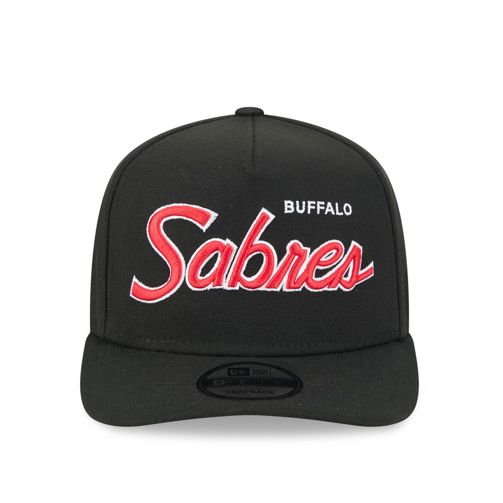 Buffalo Sabres NHL New Era Men Black Alternative 9Fifty Script A-Frame Snapback Hat product image 4, provided for visual