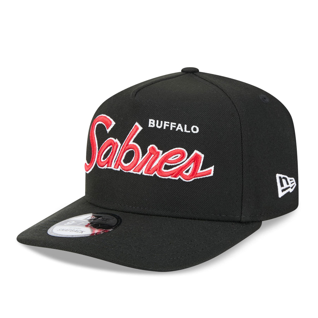 Buffalo Sabres NHL New Era Men Black Alternative 9Fifty Script A-Frame Snapback Hat product image 3, provided for visual