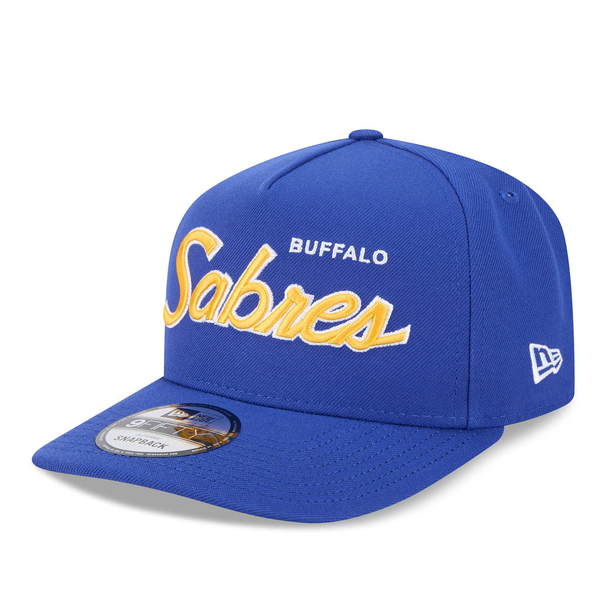 Buffalo Sabres NHL New Era Men Royal 9Fifty Script A-Frame Snapback Hat product image 3, provided for visual reference and