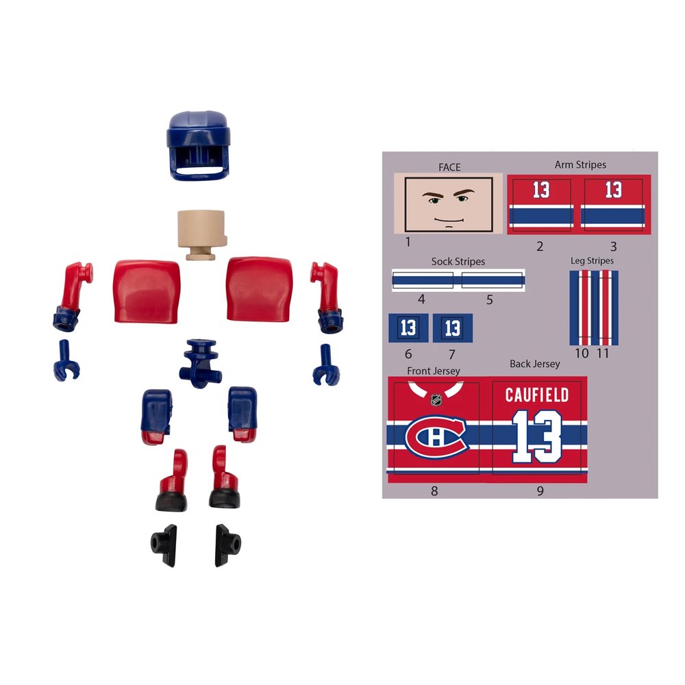 Cole Caufield Montreal Canadiens NHL McFarlene Construct A-Figure Mini Figure Toy product image 5, provided for visual