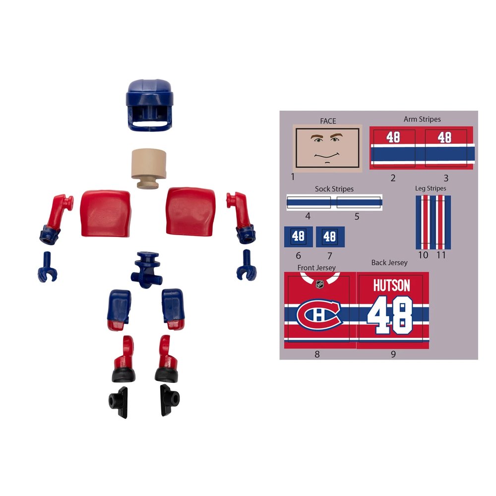 Lane Hutson Montreal Canadiens NHL McFarlene Construct A-Figure Mini Figure Toy product image 5, provided for visual