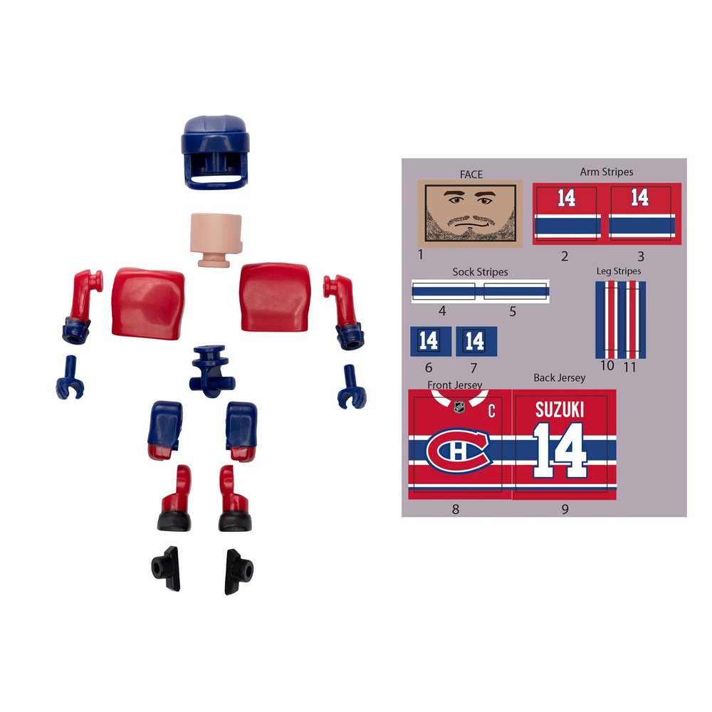 Nick Suzuki Montreal Canadiens NHL McFarlene Construct A-Figure Mini Figure Toy product image 5, provided for visual