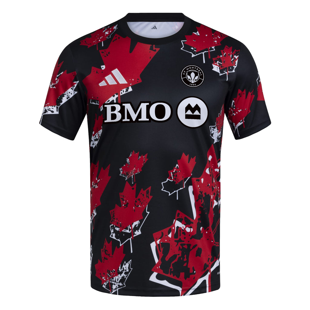 CF Montreal MLS Adidas Men Black 2026 Pre Match Jersey product image 1, provided for visual reference and product detail