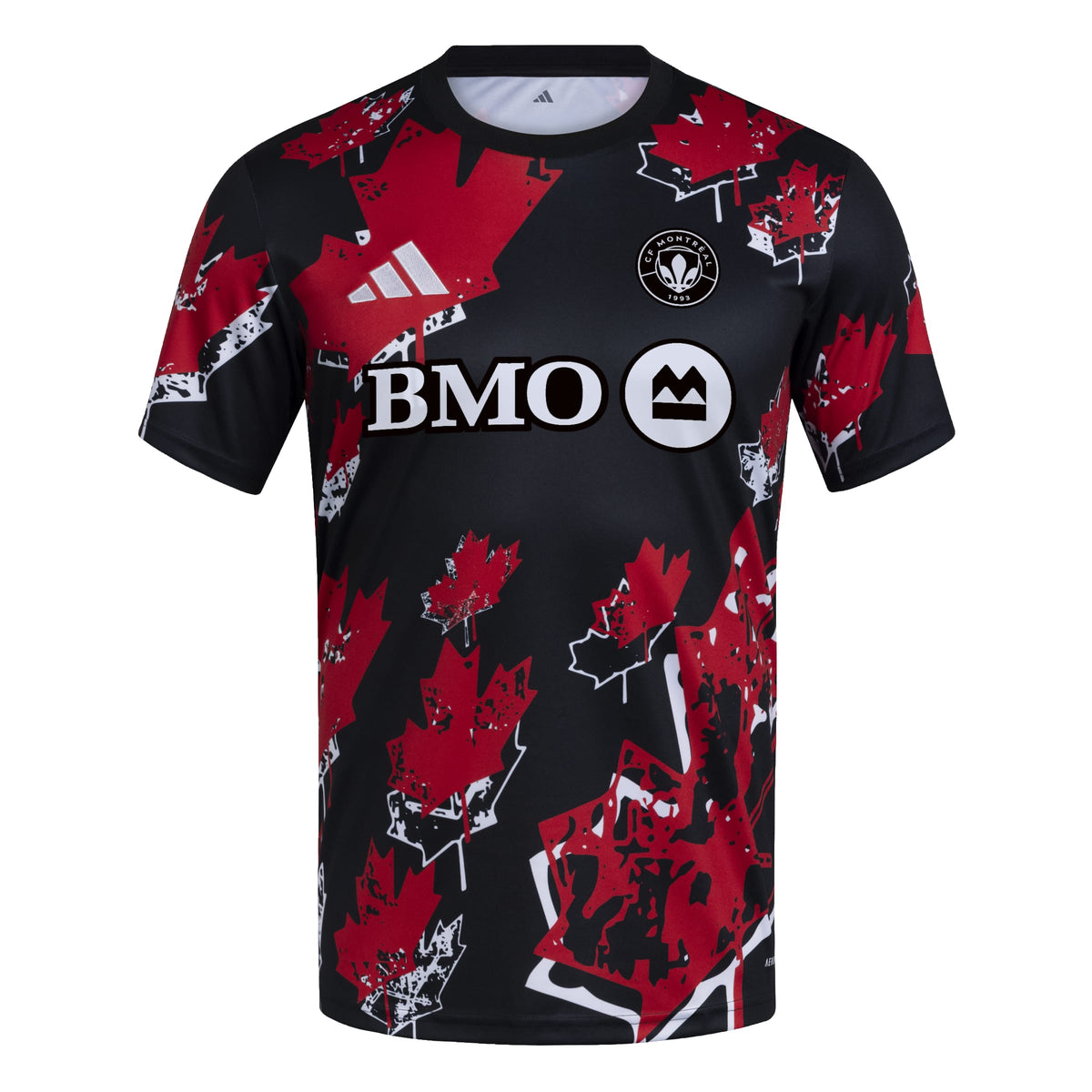 CF Montreal MLS Adidas Men Black 2026 Pre Match Jersey product image 1, provided for visual reference and product detail
