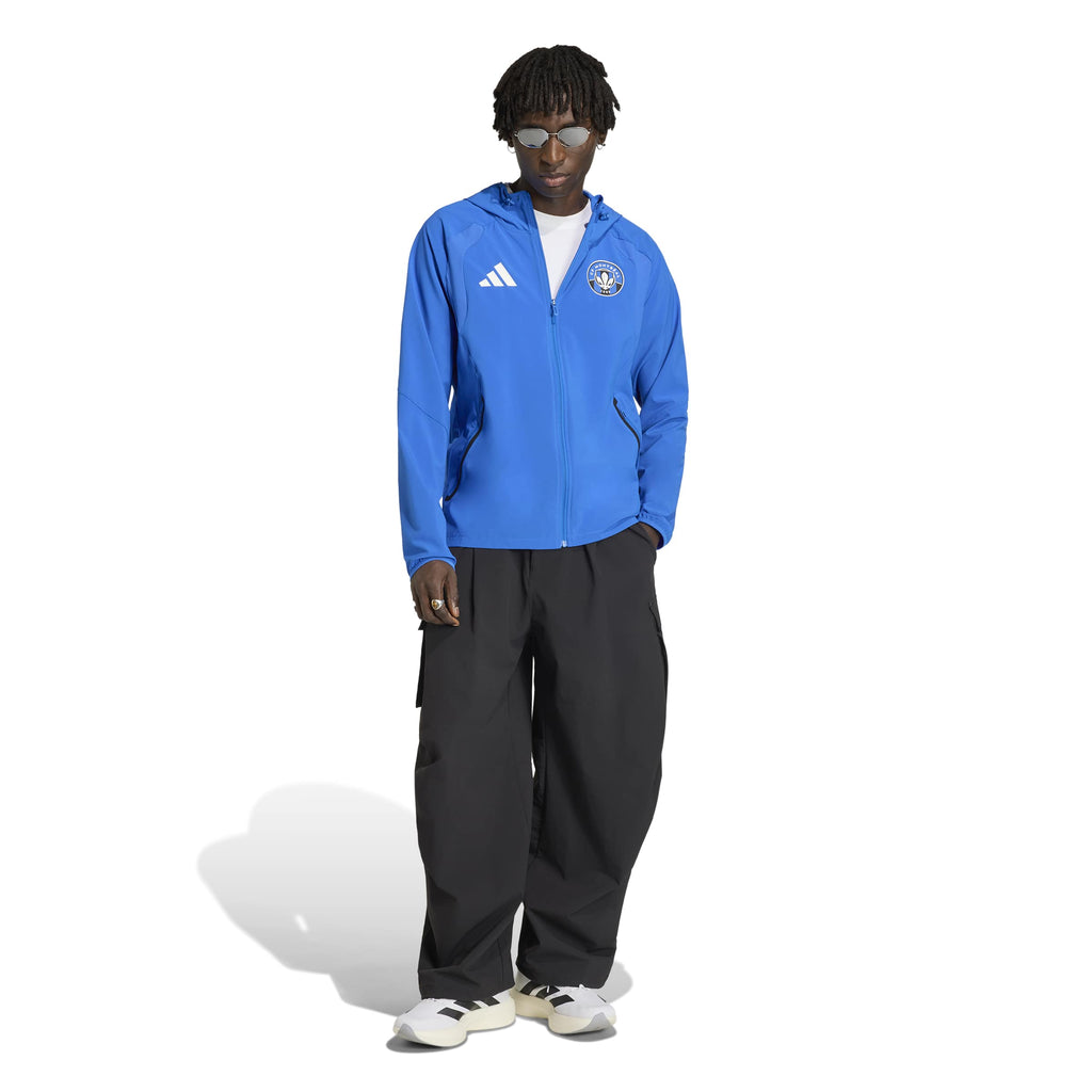 CF Montreal MLS Adidas Men Royal Blue Tiro Travel Windbreaker Jacket product image 4, provided for visual reference and