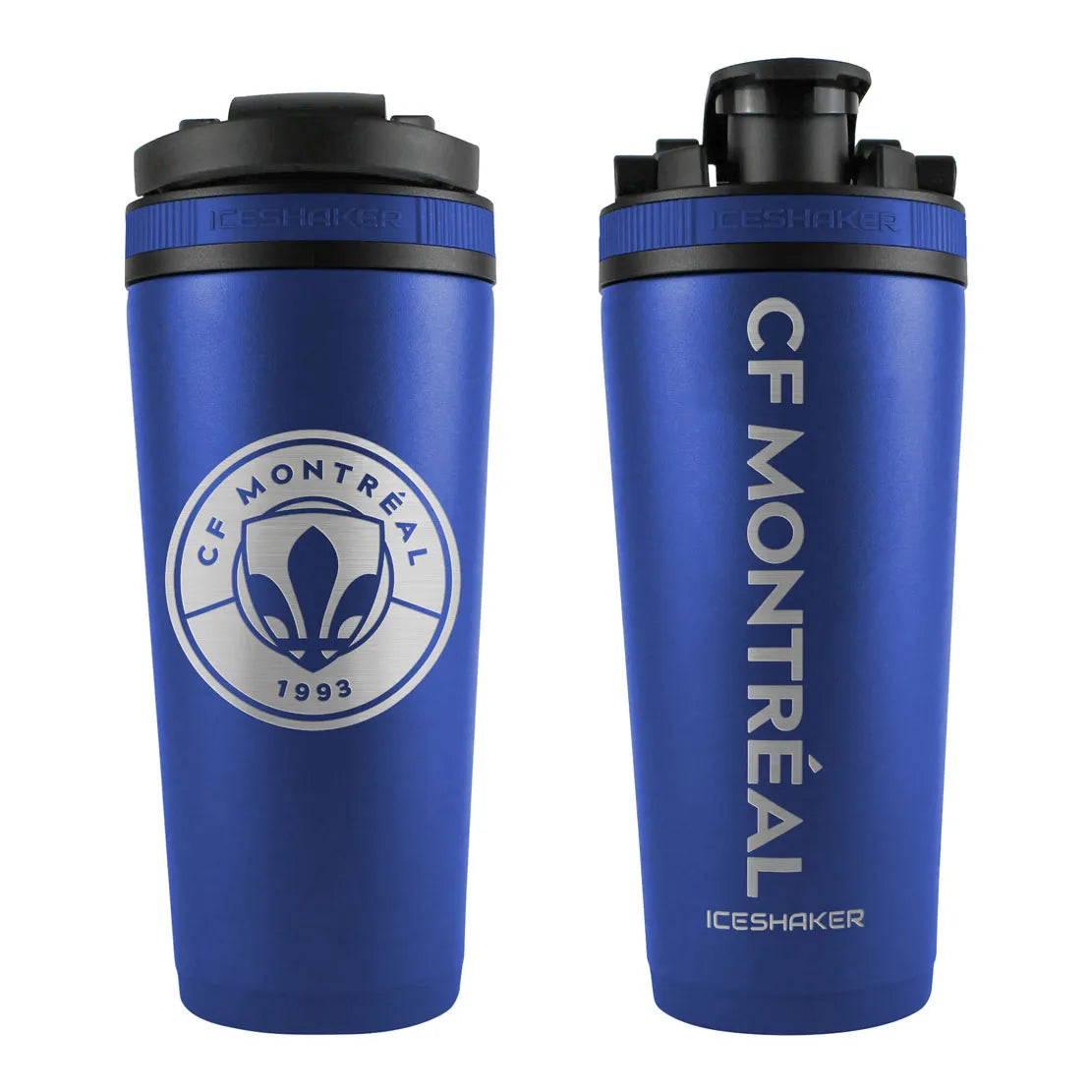 CF Montreal MLS Wincraft Blue 26oz Stainless Steel Ice Shaker Tumbler product image 3, provided for visual reference and