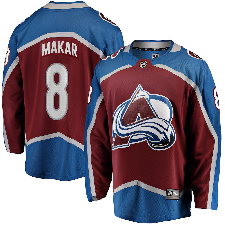 Cale Makar Colorado Avalanche NHL Fanatics Branded Men Maroon Breakaway Jersey product image 3, provided for visual