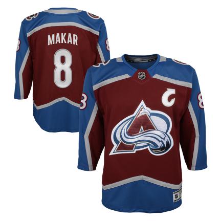Cale Makar Colorado Avalanche NHL Outerstuff Youth Burgundy Premier Jersey product image 3, provided for visual reference