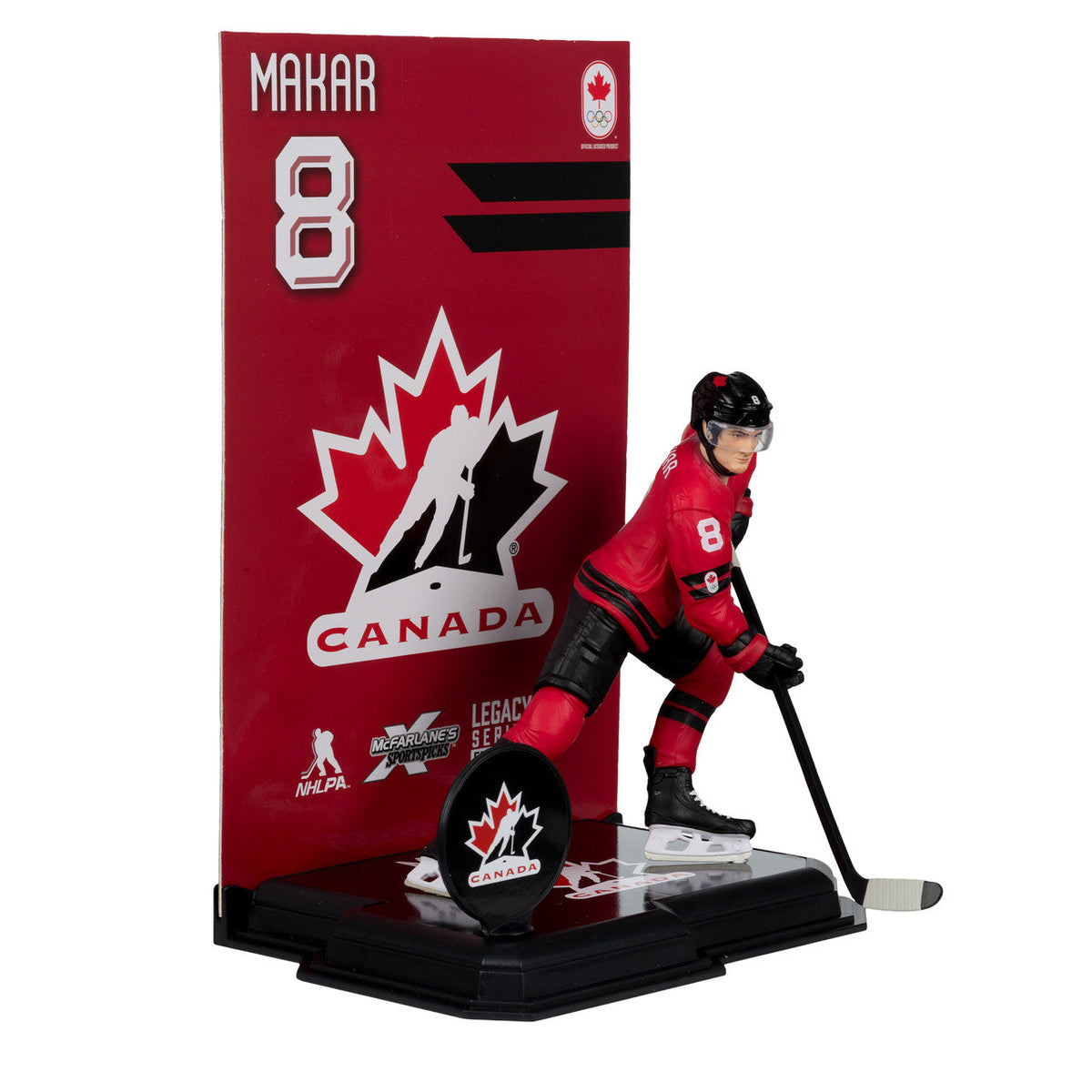 Cale Makar Hockey Canada IIHF McFarlane Toys Olympics Legacy Series 7" Action Figure product image 2, provided for visual