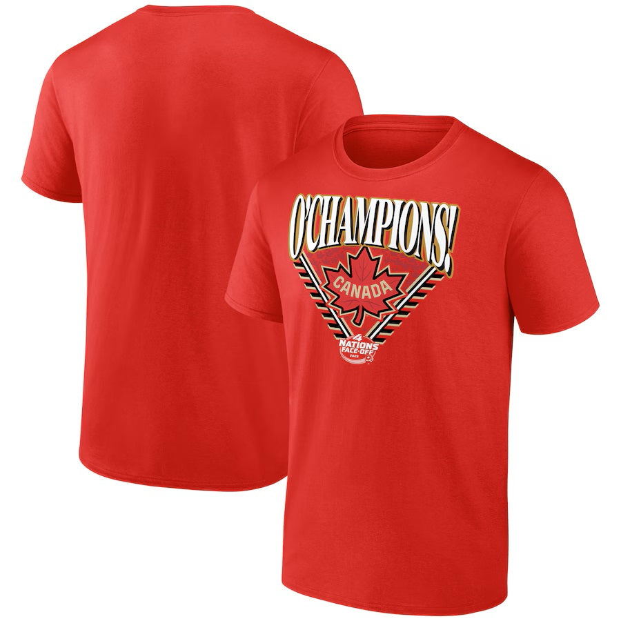 Canada NHL 4 Nations Face-Off Fanatics Branded Men Red Champions Hometown T-Shirt product image 3, provided for visual