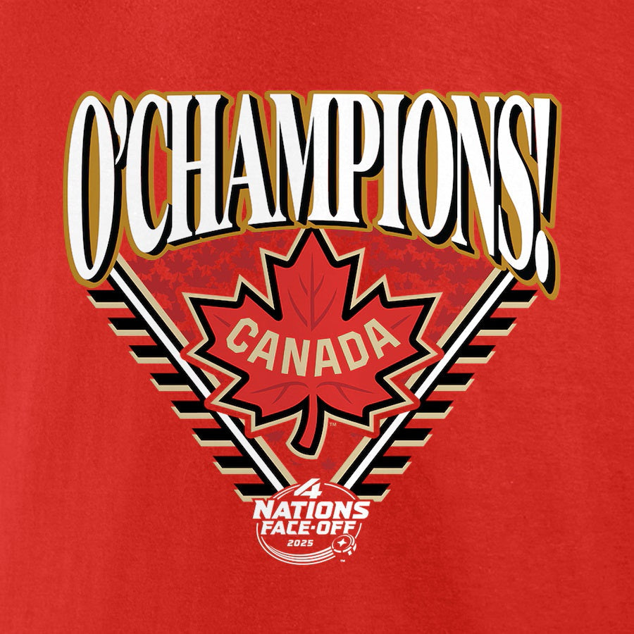Canada NHL 4 Nations Face-Off Fanatics Branded Men Red Champions Hometown T-Shirt product image 4, provided for visual