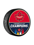 Canada NHL Inglasco 4 Nations Face-Off Championship Souvenir Hockey Puck product image 1, provided for visual reference and