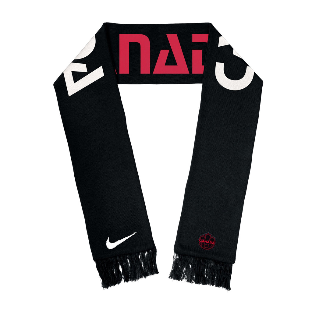 Canada Soccer FIFA Nike Black Sublimated Scarf product image 2, provided for visual reference and product detail review