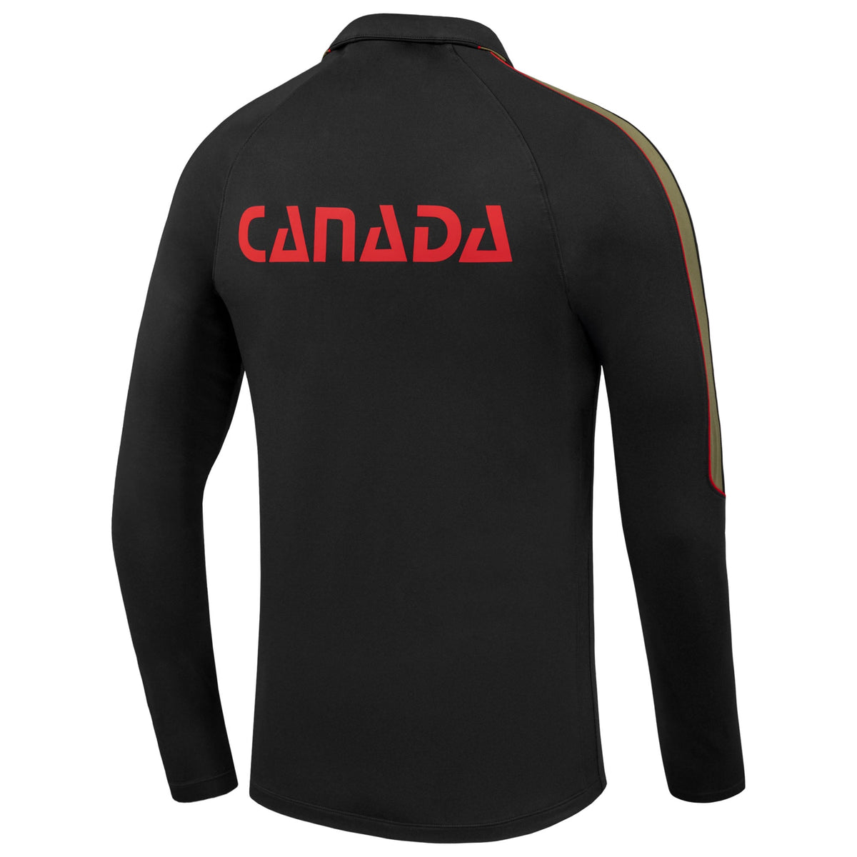 Canada Soccer FIFA Nike Men Black 1/4 Zip Strike Drill Long-sleeve Shirt product image 2, provided for visual reference and