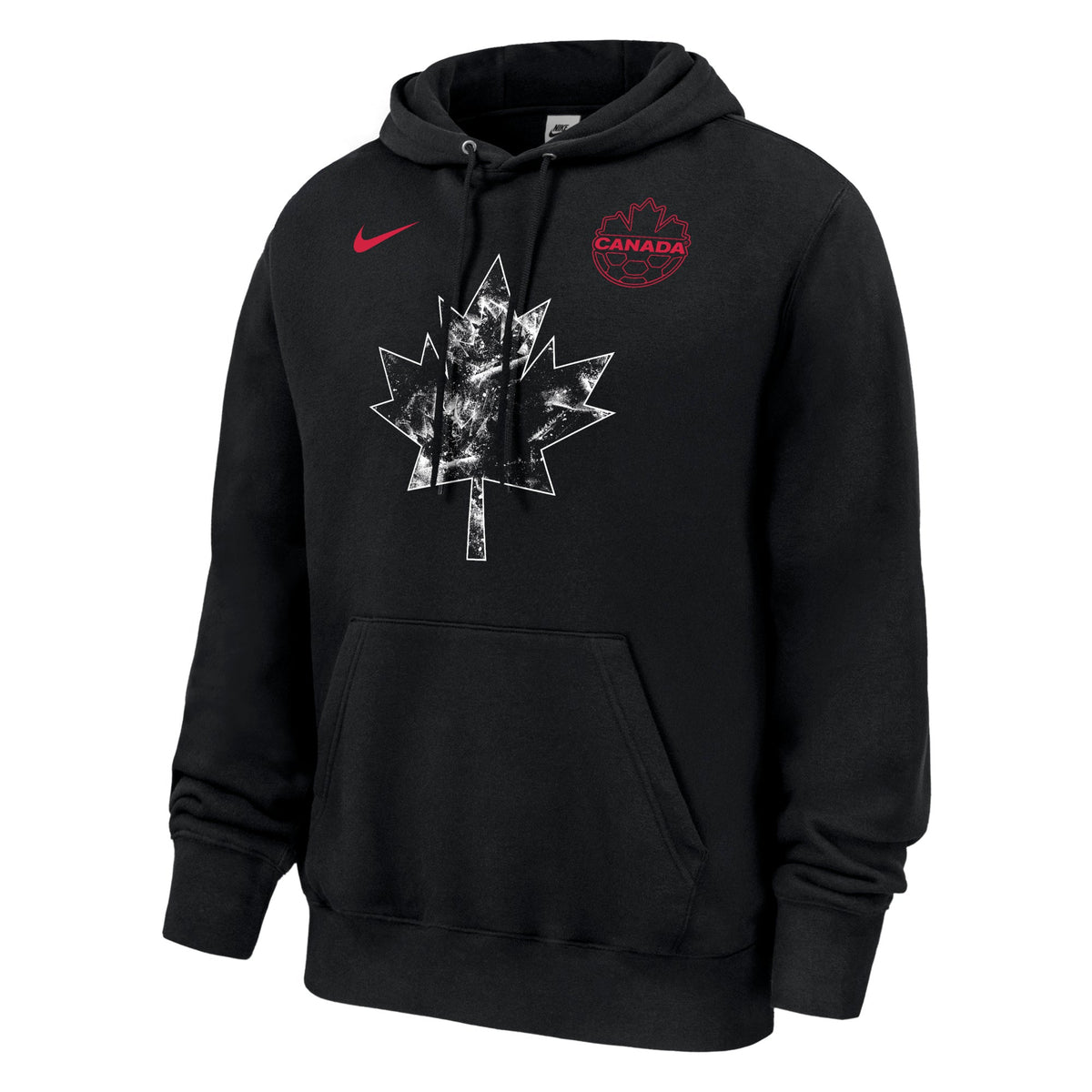 Canada Soccer FIFA Nike Men Black Club Fleece Hoodie product image 1, provided for visual reference and product detail review