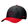 Canada Soccer FIFA Nike Men Black/Red Colorblock Rise Swoosh Flex Hat product image 1, provided for visual reference and