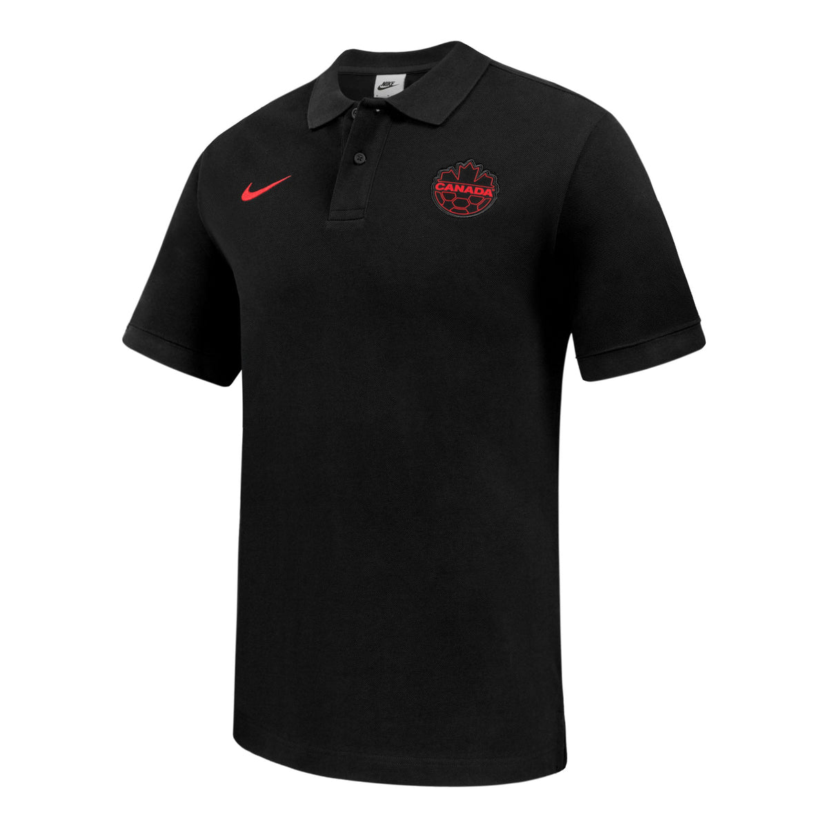 Canada Soccer FIFA Nike Men Black Matchup Polo T-Shirt product image 1, provided for visual reference and product detail