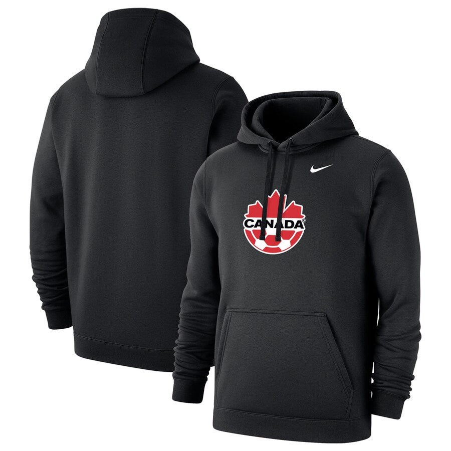 Canada Soccer FIFA Nike Men Black Primary Logo Pullover Hoodie product image 3, provided for visual reference and product