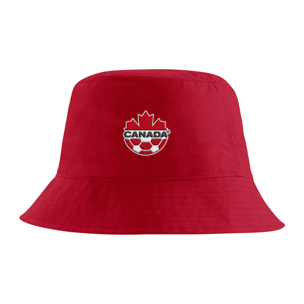 Canada Soccer FIFA Nike Men Red Apex Bucket Hat product image 1, provided for visual reference and product detail review