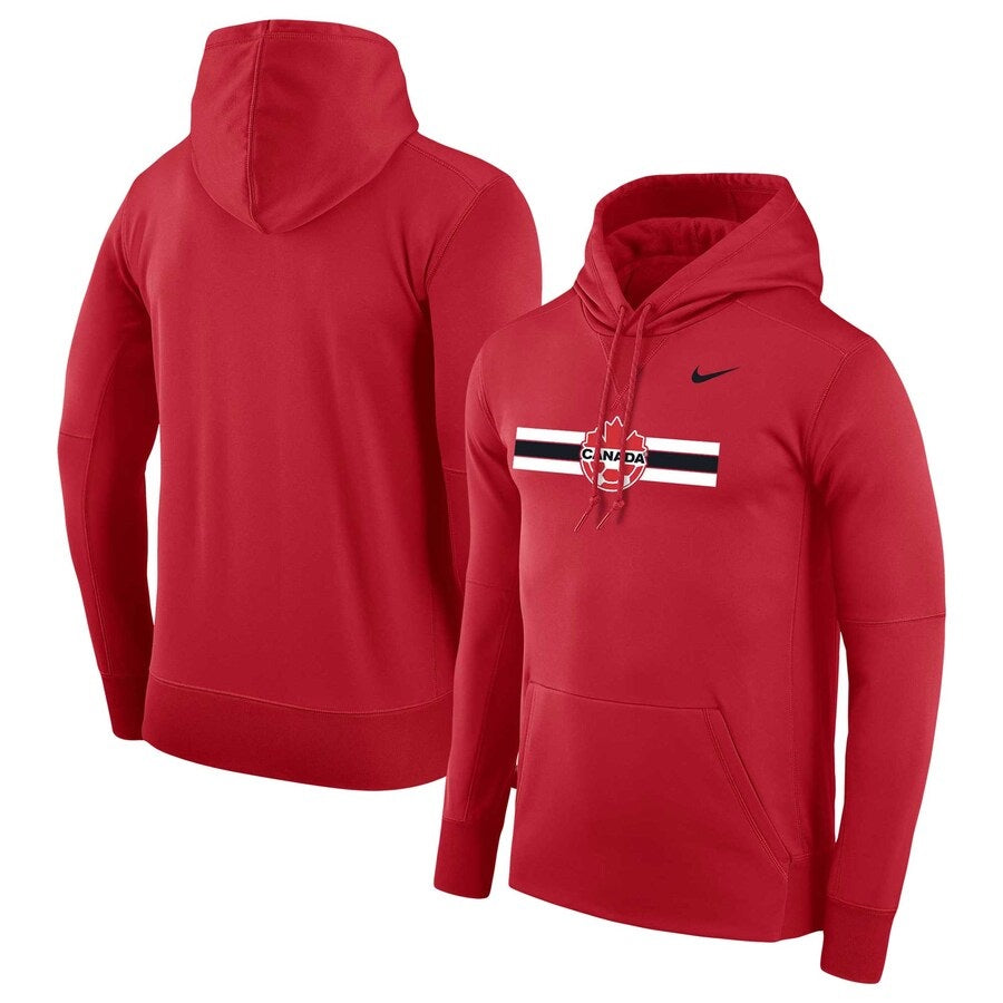 Canada Soccer FIFA Nike Men Red Performance Pullover Hoodie product image 3, provided for visual reference and product