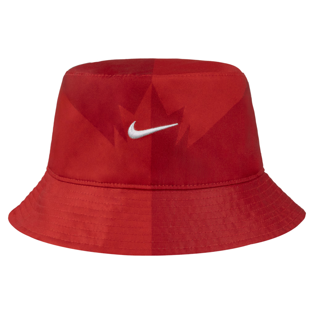 Canada Soccer FIFA Nike Men Red Reversible Apex Bucket Hat product image 2, provided for visual reference and product detail
