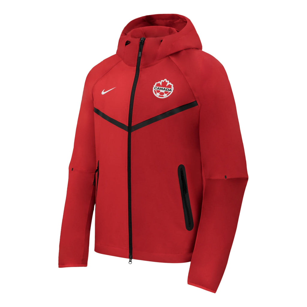 Canada Soccer FIFA Nike Men Red Tech Woven Jacket product image 1, provided for visual reference and product detail review