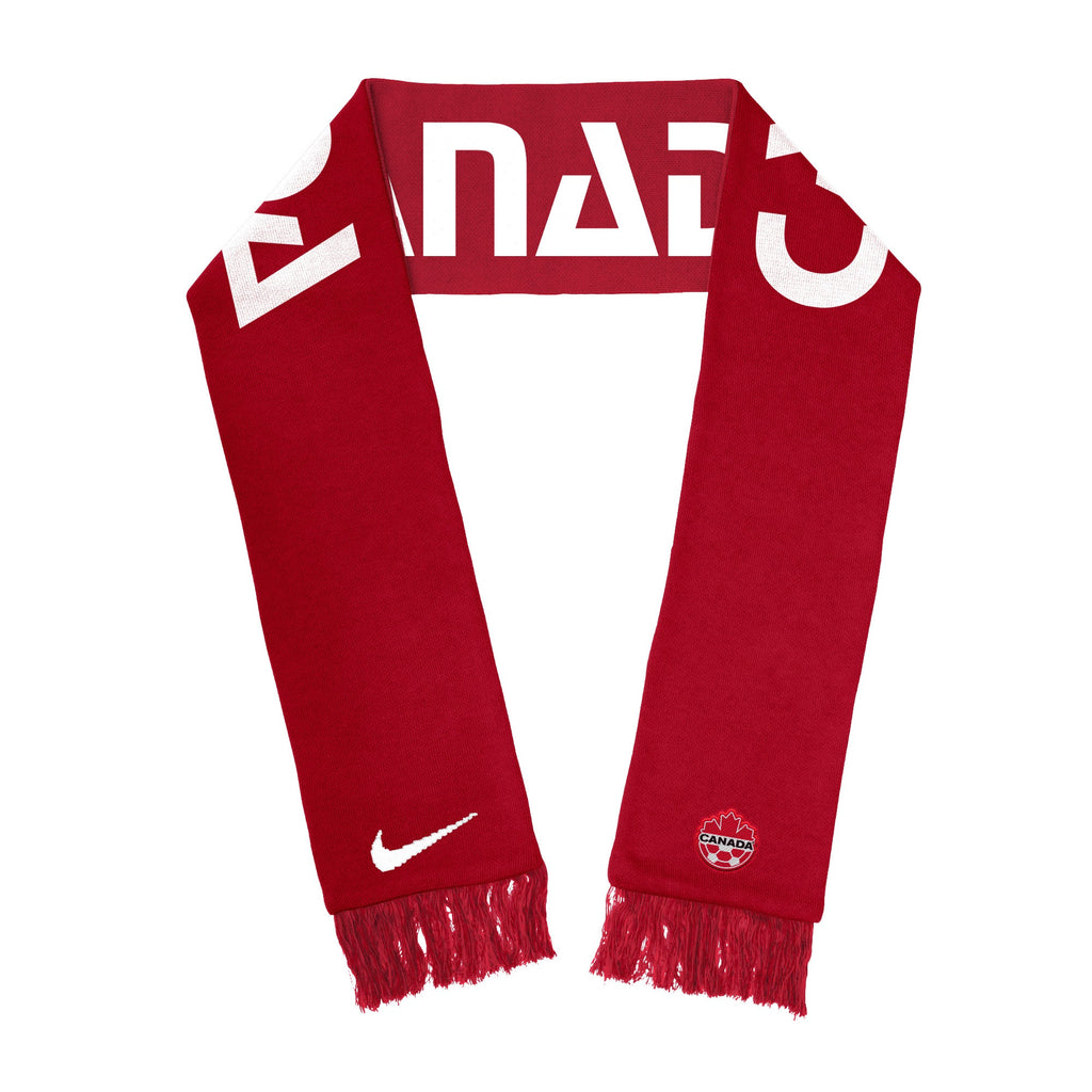 Canada Soccer FIFA Nike Red Sublimated Scarf product image 2, provided for visual reference and product detail review