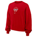 Canada Soccer FIFA Nike Women Red Phoenix Fleece Sweater product image 1, provided for visual reference and product detail