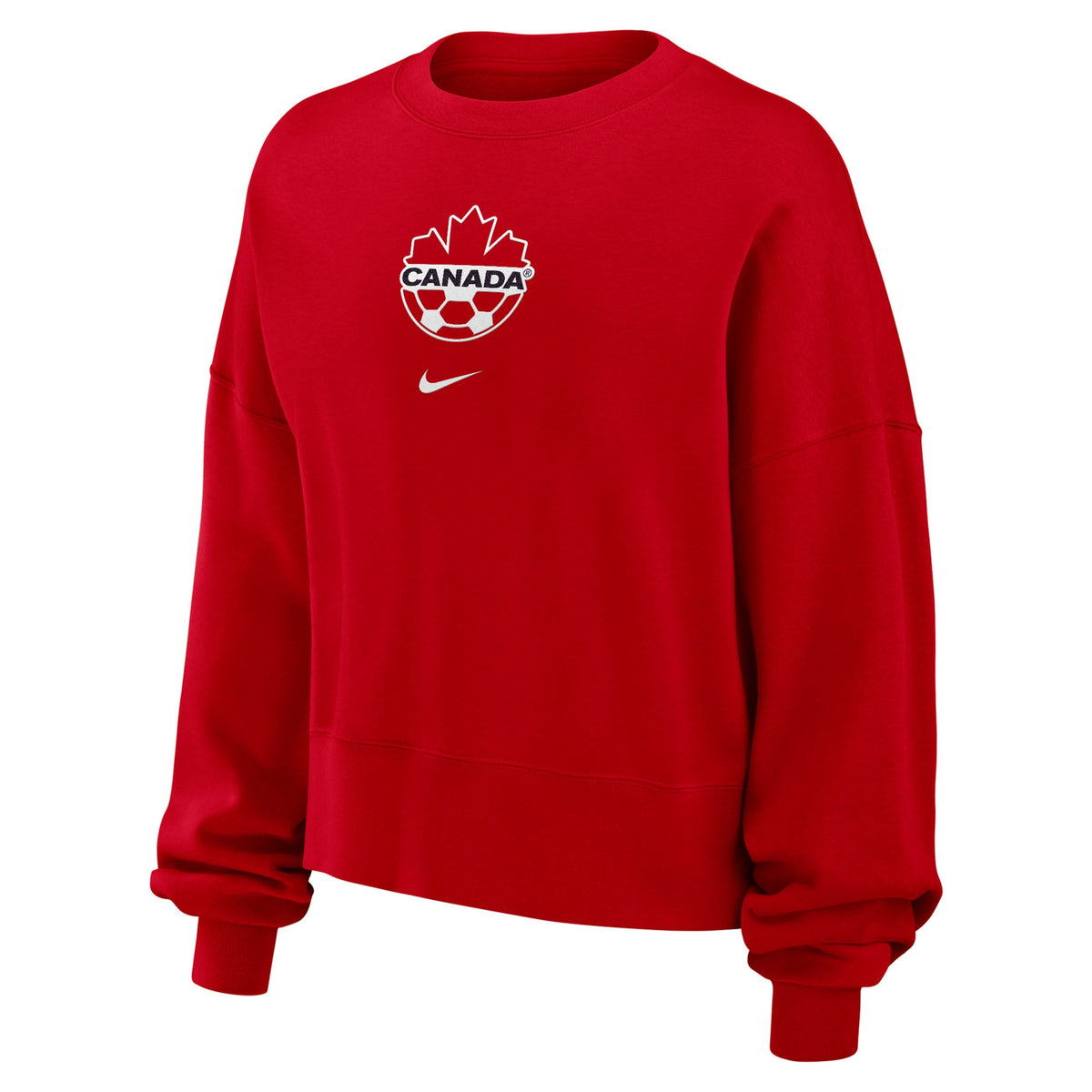Canada Soccer FIFA Nike Women Red Phoenix Fleece Sweater product image 1, provided for visual reference and product detail