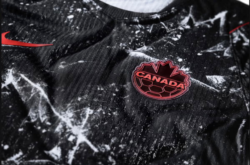 Canada Soccer FIFA Nike Youth Black 2026 Away Stadium Replica Jersey product image 3, provided for visual reference and