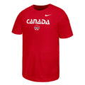 Canada Soccer FIFA Nike Youth Red Core Wordmark T-Shirt product image 1, provided for visual reference and product detail