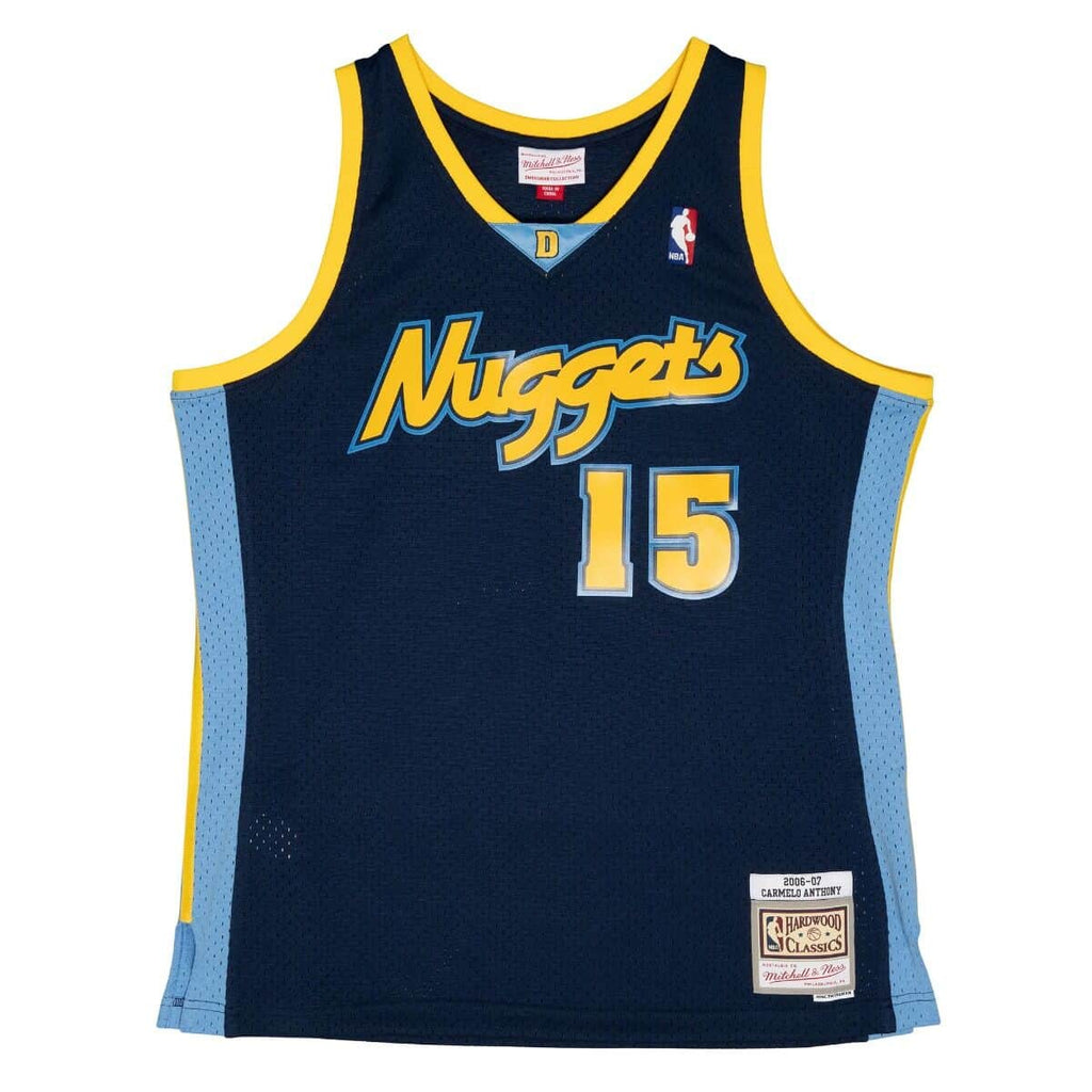 Carmelo Anthony Denver Nuggets NBA Mitchell & Ness Men Navy 2006-07 Hardwood Classics Swingman Jersey product image 2,