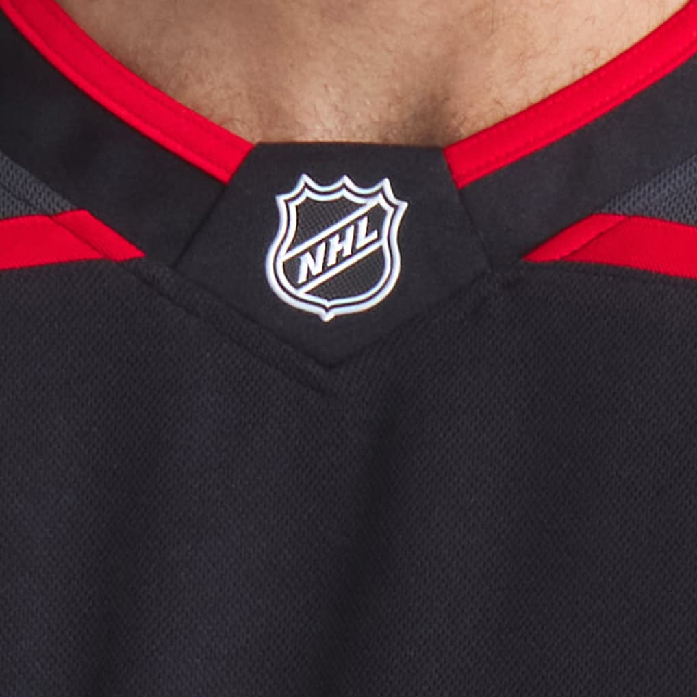 Carolina Hurricanes NHL Fanatics Branded Men Black Premium Jersey product image 5, provided for visual reference and product