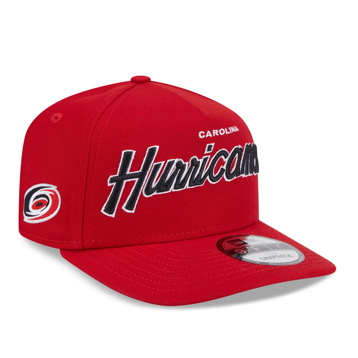 Carolina Hurricanes NHL New Era Men Red 9FIfty Script A-Frame Snapback product image 1, provided for visual reference and