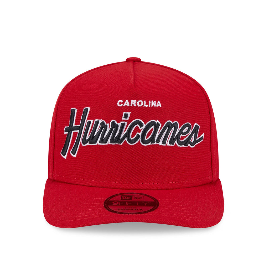 Carolina Hurricanes NHL New Era Men Red 9FIfty Script A-Frame Snapback product image 4, provided for visual reference and