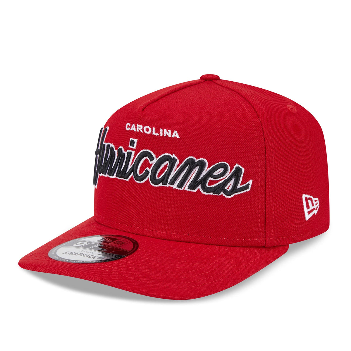 Carolina Hurricanes NHL New Era Men Red 9FIfty Script A-Frame Snapback product image 3, provided for visual reference and