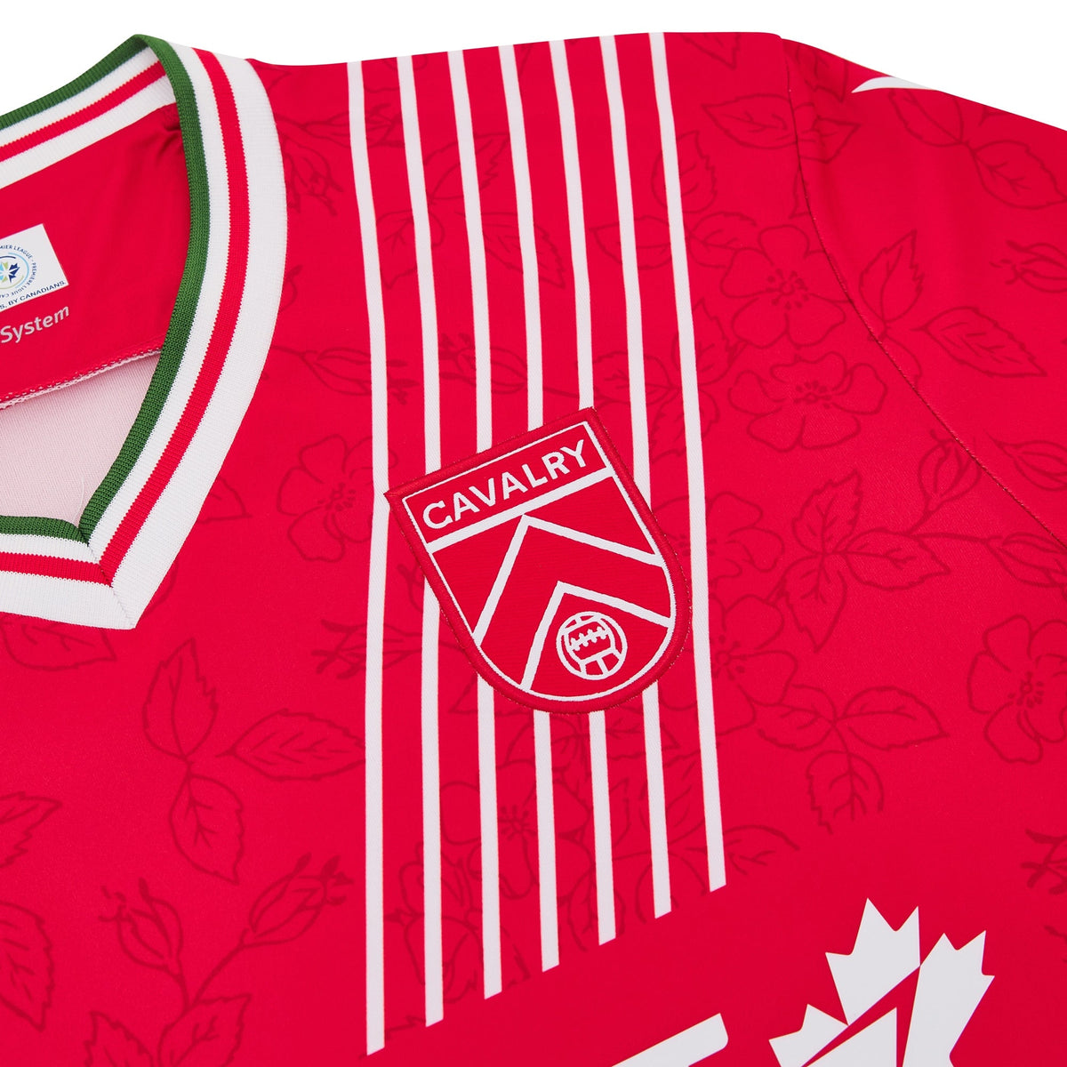 Cavalry FC CPL Macron Men Red 2025/26 Primary Match Jersey product image 3, provided for visual reference and product detail