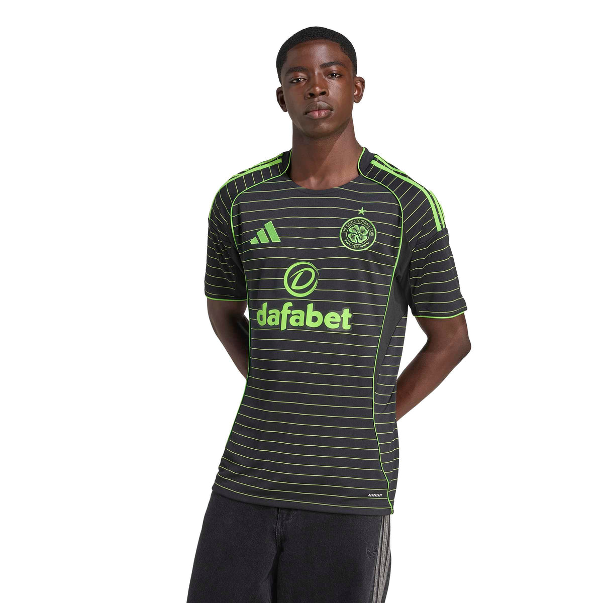 Celtic FC SPFL Adidas Men Black 2025/26 Away Replica Jersey product image 3, provided for visual reference and product