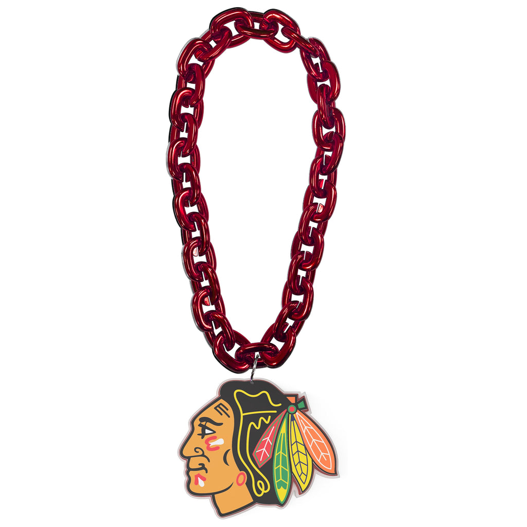 Chicago Blackhawks NHL FanFave FanChain Red Chain Necklace product image 1, provided for visual reference and product detail