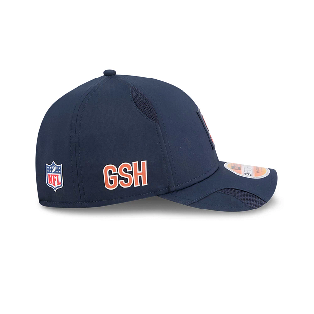 Chicago Bears NFL New Era Men Navy 9Forty 2025 Sideline M-Crown Snapback product image 6, provided for visual reference and