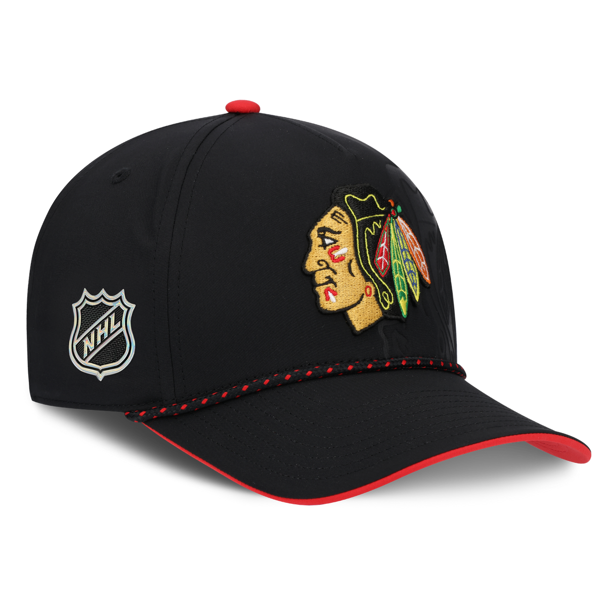 Chicago Blackhawks NHL Fanatics Branded Men Black 2026 Draft Authentic Pro A-Frame Adjustable Hat product image 4, provided