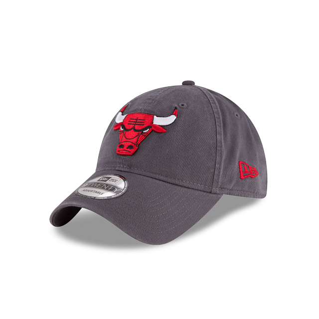 Chicago Bulls NBA New Era Men Grey 9Twenty Core Classic Adjustable Hat product image 1, provided for visual reference and