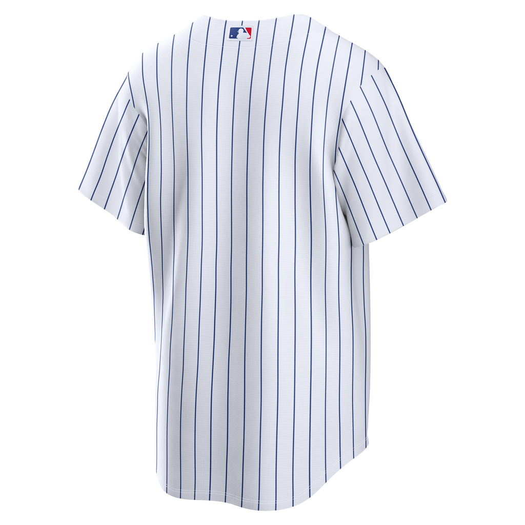 Chicago Cubs MLB Nike Men White Pinstripe Home Replica Jersey product image 2, provided for visual reference and product