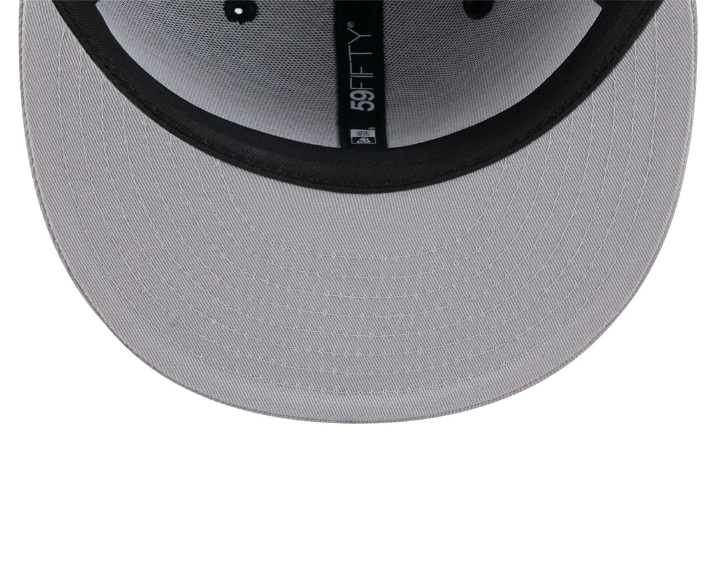 Chicago White Sox MLB New Era Men Black 59Fifty Two Tone Pinstripe Fitted Hat product image 7, provided for visual reference