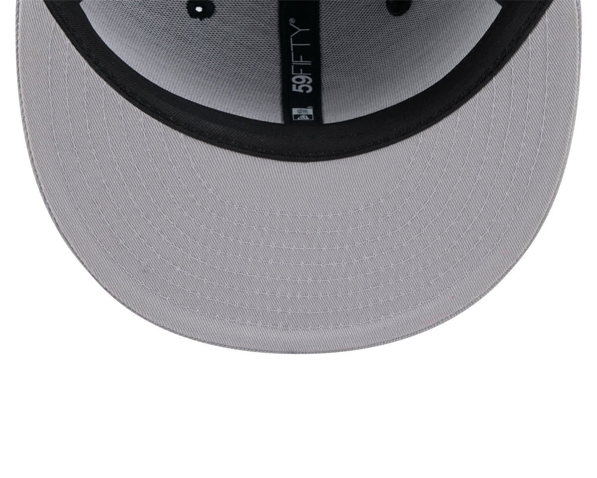 Chicago White Sox MLB New Era Men Black 59Fifty Two Tone Pinstripe Fitted Hat product image 7, provided for visual reference
