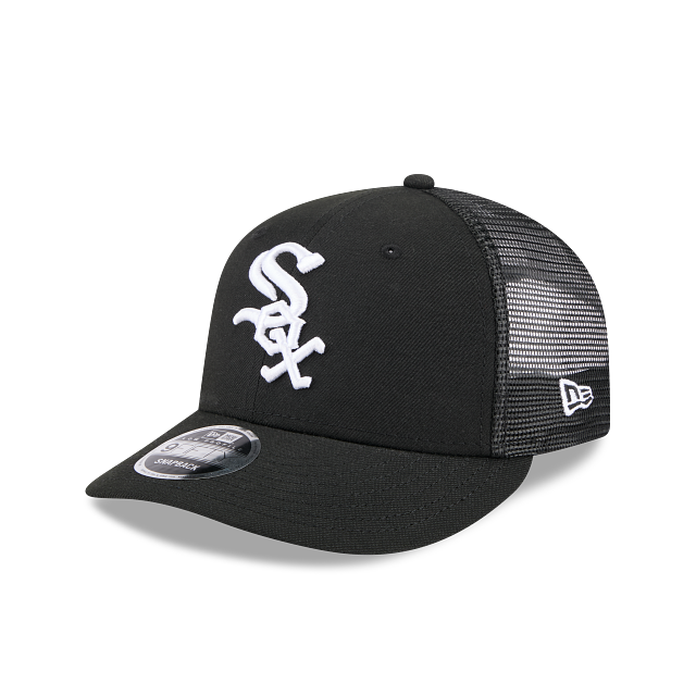 Chicago White Sox MLB New Era Men Black 9Fifty Low Profile Trucker Snapback product image 1, provided for visual reference