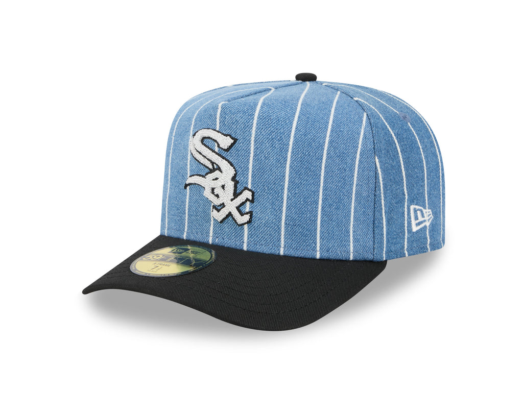 Chicago White Sox MLB New Era Men Light Blue/Black 59Fifty A-Frame Parallel Fitted Hat product image 1, provided for visual